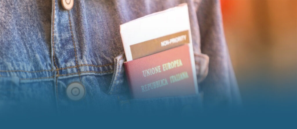 Italian passport background image